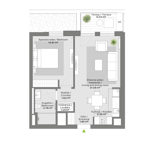 Apartment 14 floor plan in BW Libera