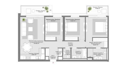 Apartment 5 floor plan in BW Scala