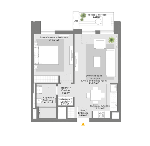 Apartment 4 floor plan in BW Sole