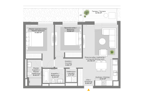Apartment 10 floor plan in BW Sole