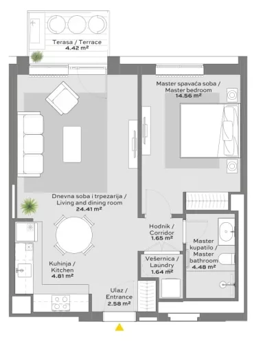 Apartment 3 floor plan in BW Lumia