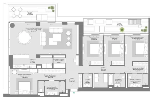 Apartment floor plan in BW Riviera