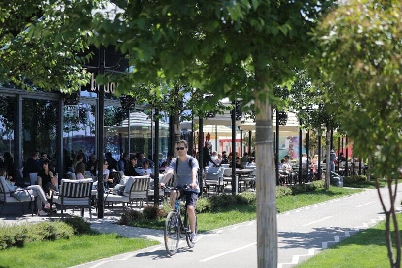 Bike lane in Belgrade Waterfront