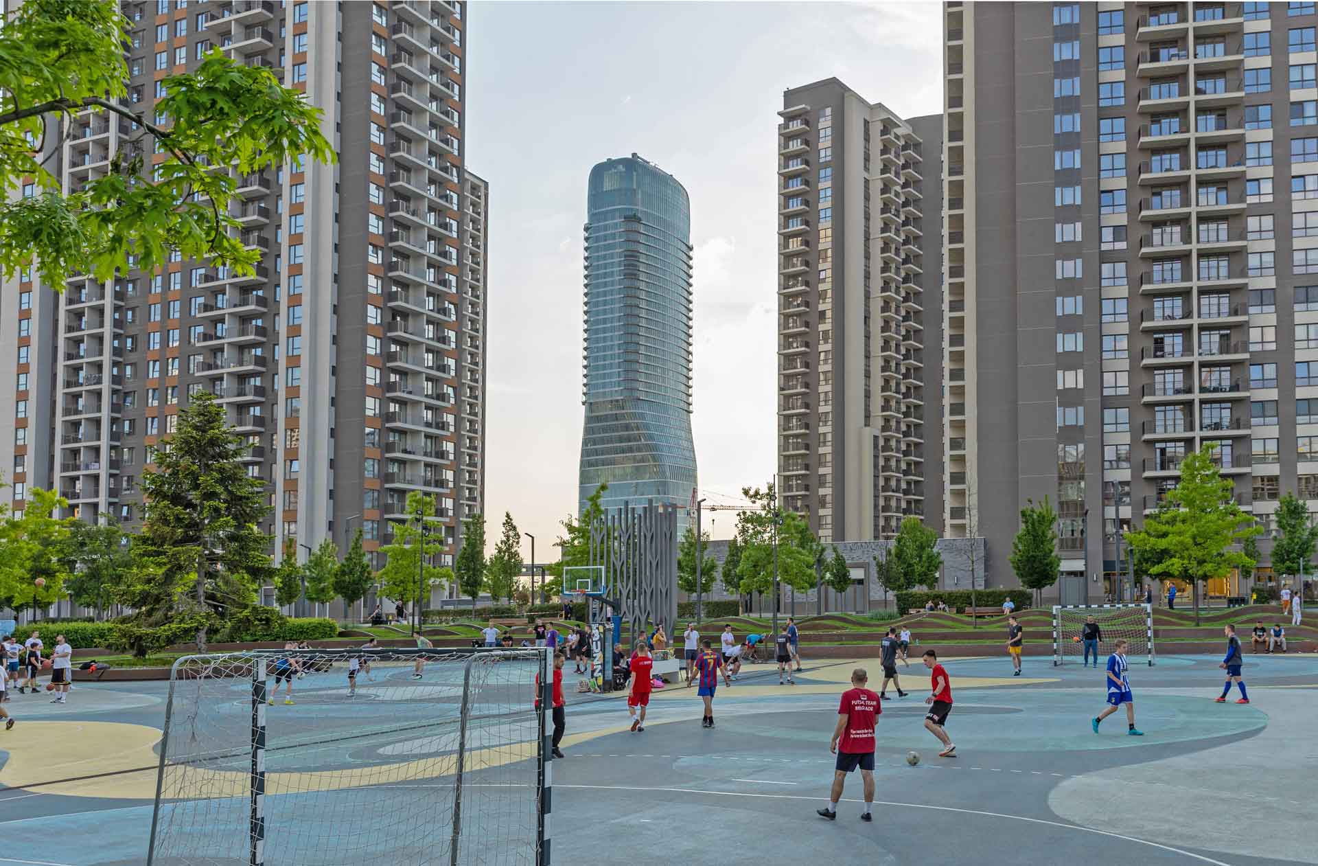 Multifunctional sports field in Sava Park.