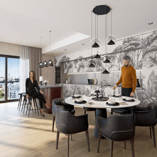 Kitchen with dining room in BW Victoria buildin