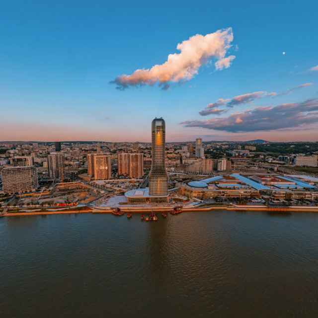 Panorama naselja Beograd na vodi.