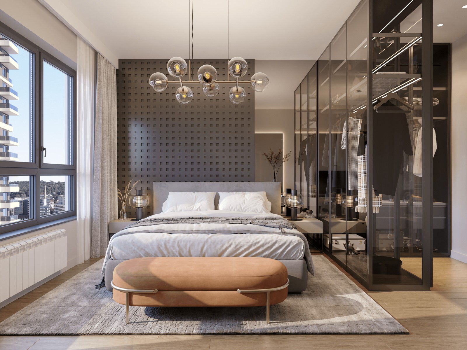 Penthouse bedroom in BW Nota building in Belgrade Waterfront