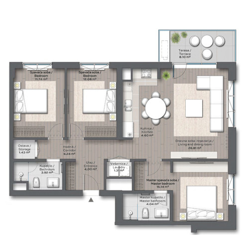 Apartment 10 floor plan in BW Nota