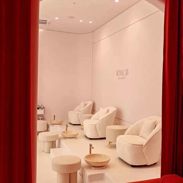 Interior of Royal SB academy beauty salon in Belgrade Waterfront