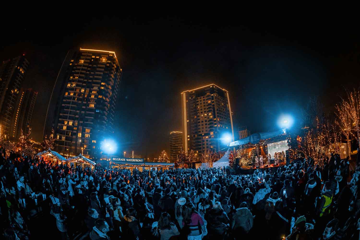 Outdoor concert in Winter fairytale