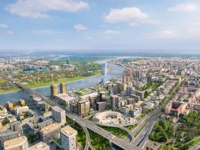 Belgrade Waterfront aerial view