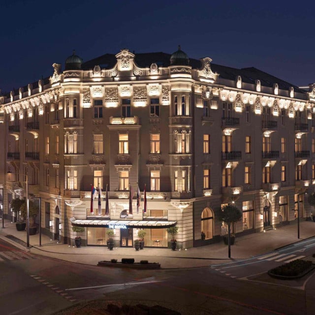 The restored hotel The Bristol Belgrade in the heart of Belgrade.