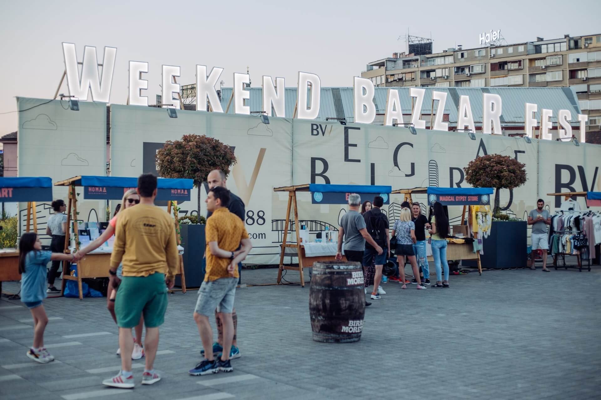 Weekend Bazzar festival on the Sava Promenade