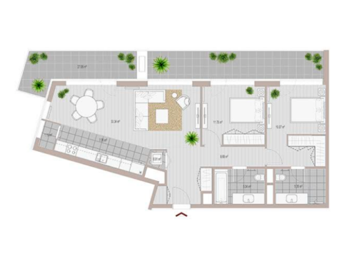 Apartment floor plan in BW Vista