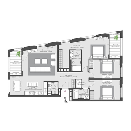 Apartment floor plan in BW Aria