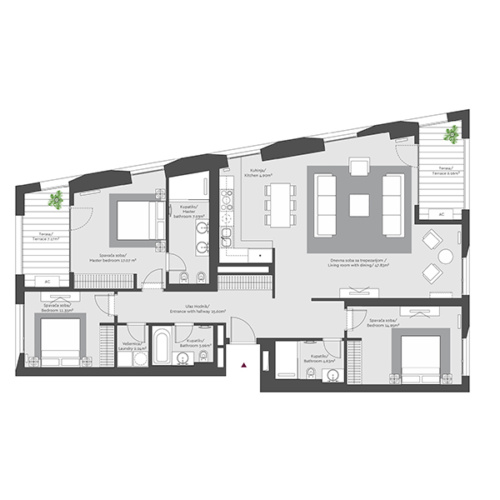 Apartment floor plan in BW Terra