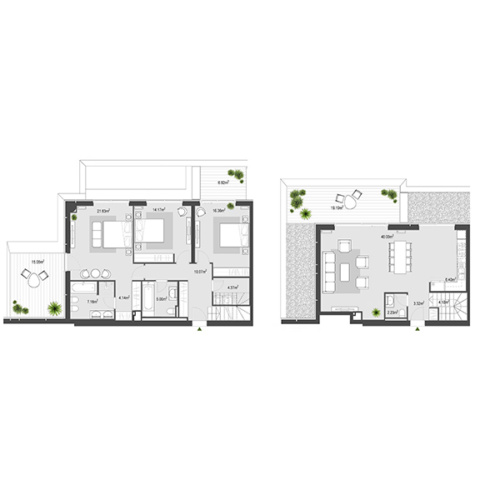 Apartment floor plan in BW Terraces