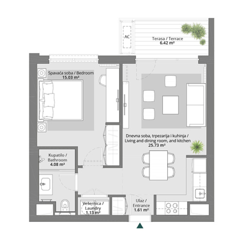 Apartment floor plan in BW Verde