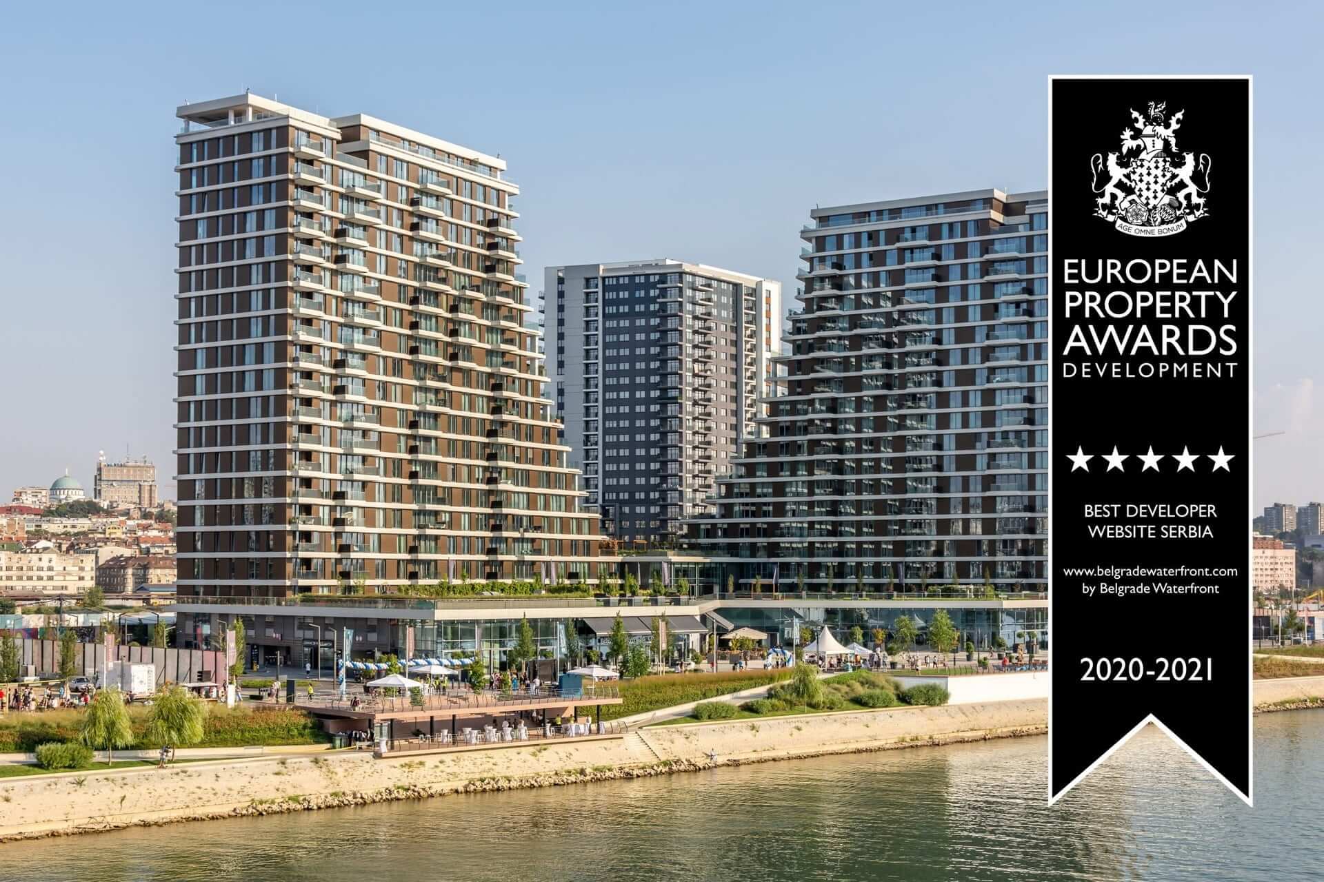 Belgrade Waterfront website has won a prestigious European Property Award