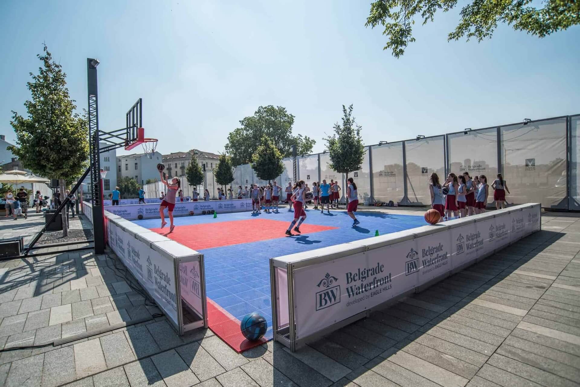 Školica košarke za mališane na Sava Promenadi