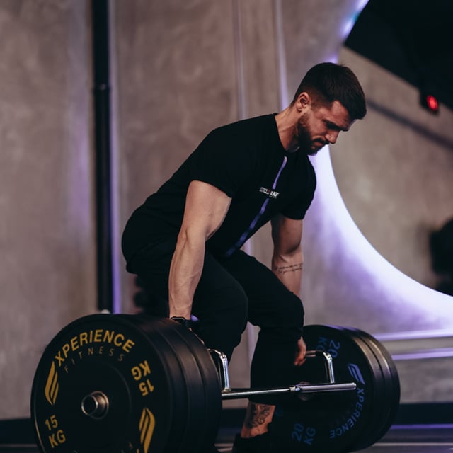 Weight lifting in the newly opened premium fitness center in Belgrade