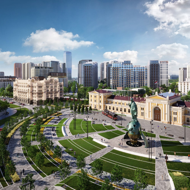 New Sava Square and Savska Street in Belgrade-min