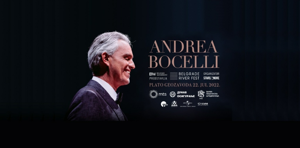 Andrea Bočeli, maestro svetske muzičke scene, nastupiće 22. jula u prestonici Srbije u okviru prestižne muzičke manifestacije Belgrade River Fest.