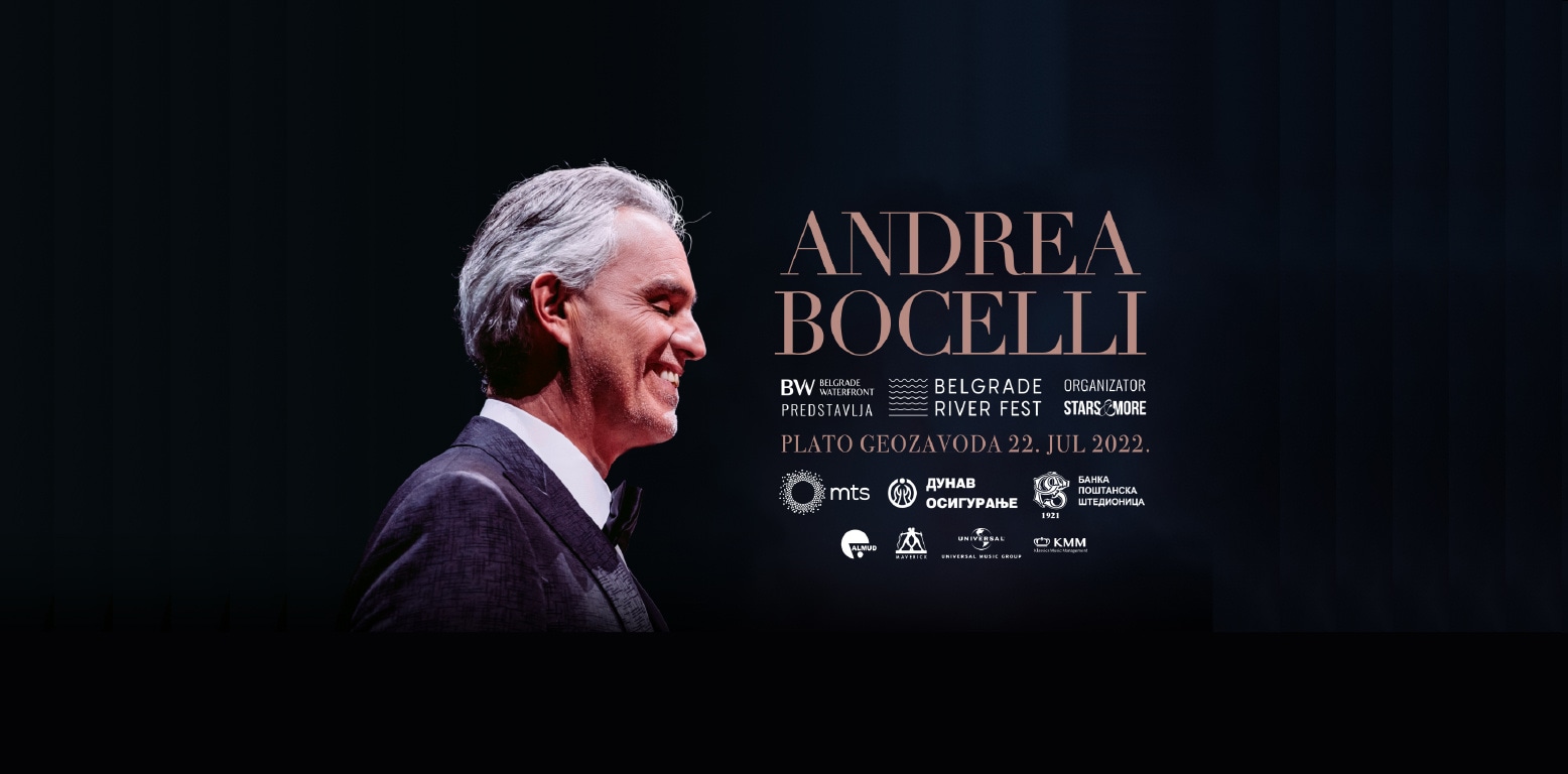 The most beloved tenor of the world Andrea Bocelli on July the 22nd in Belgrade