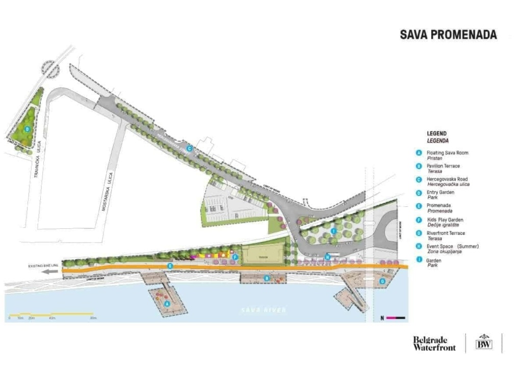 Hercegovačka ulica, na potezu od BW Galerije ka šetalištu, rekonstruisana je kao i deo biciklističke staze. Beograd na vodi dobio je novu oazu na Savi!